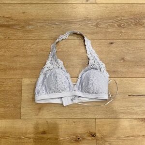 Aerie Palm Lace Removable Pads Mesh Sexy Bralette Light Blue Size M $40 NWT.